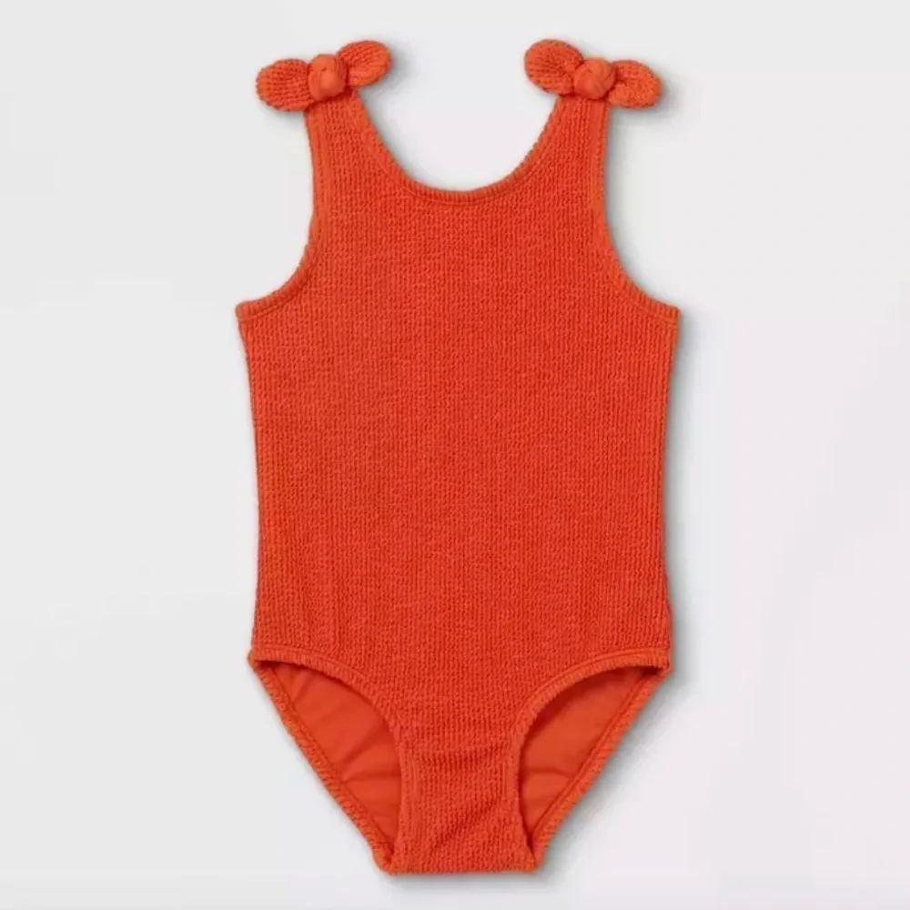 Cat & Jack Toddler Bow-Shoulder One-Piece Swimsuit Size 18 months
